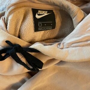 Nike Tan Hoodie with Black Drawstrings